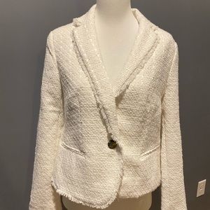 NWOT Ann Taylor 8P winter white blazer